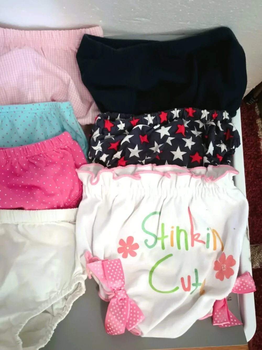 10 Baby Bloomers Panties 0m-9m Different Colors & Designs
